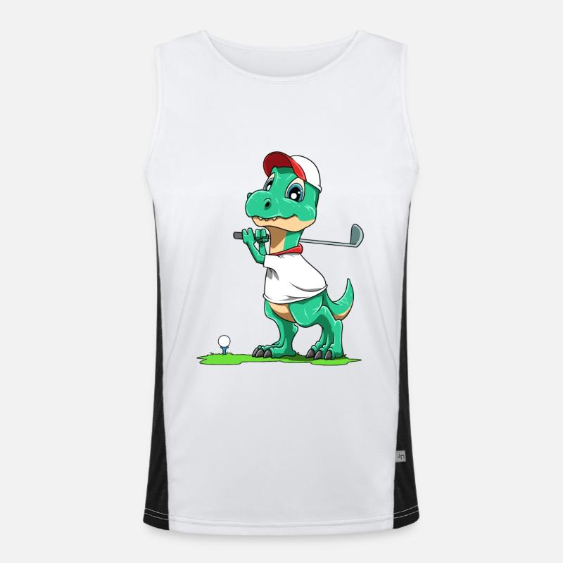 Dino mignon comme golfeur Débardeur respirant contrasté Homme 