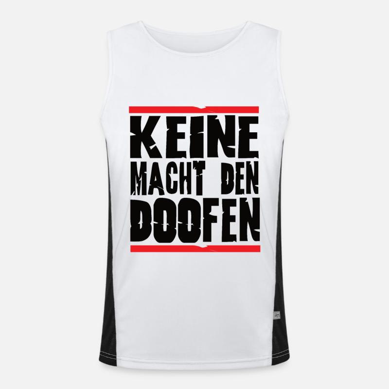 Keine Macht den doofen Funktionelles Kontrast-Tank Top für Männer 