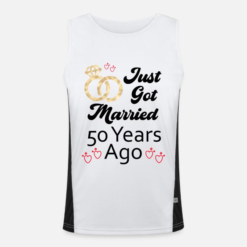 Gerade Vor 50 Jahren Geheiratet Funktionelles Kontrast-Tank Top für Männer 