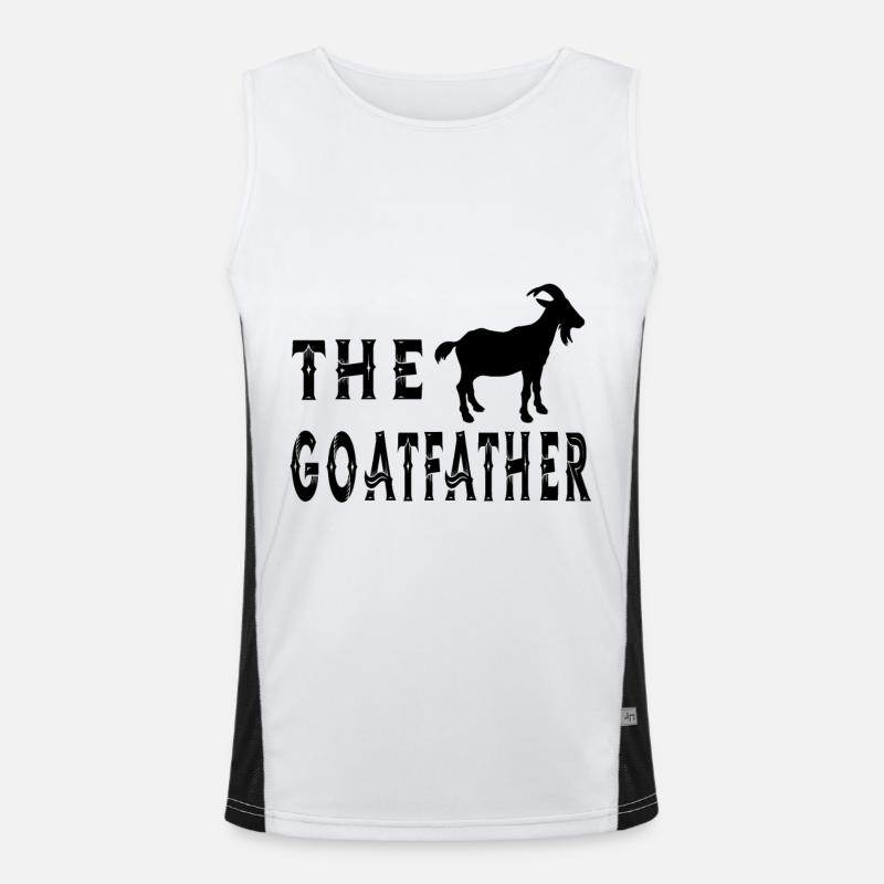 Die Ziege Funktionelles Kontrast-Tank Top für Männer 