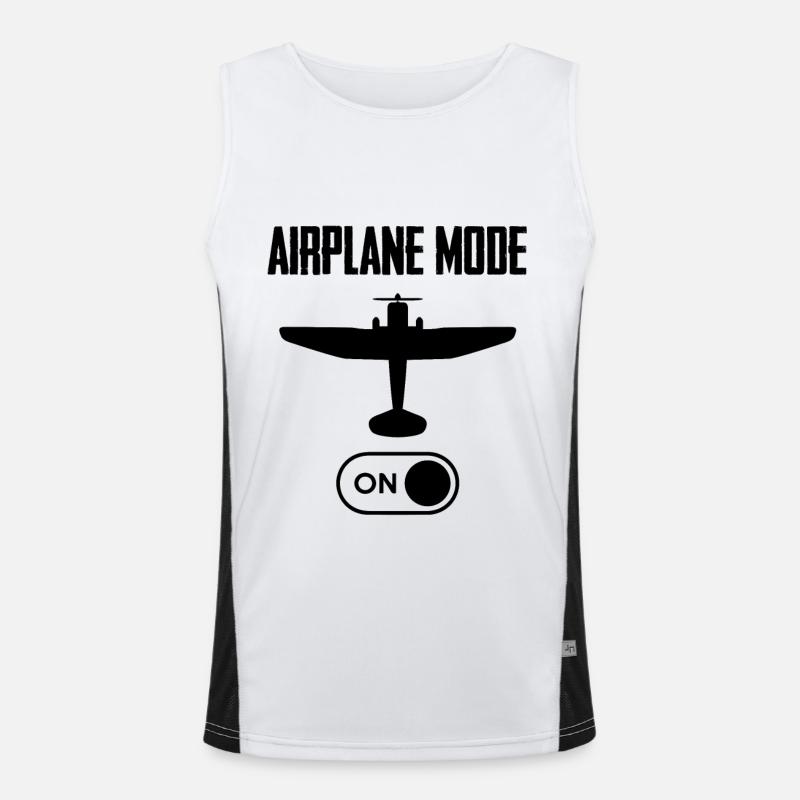Airplane mode Men's Functional Contrast Tank Top 