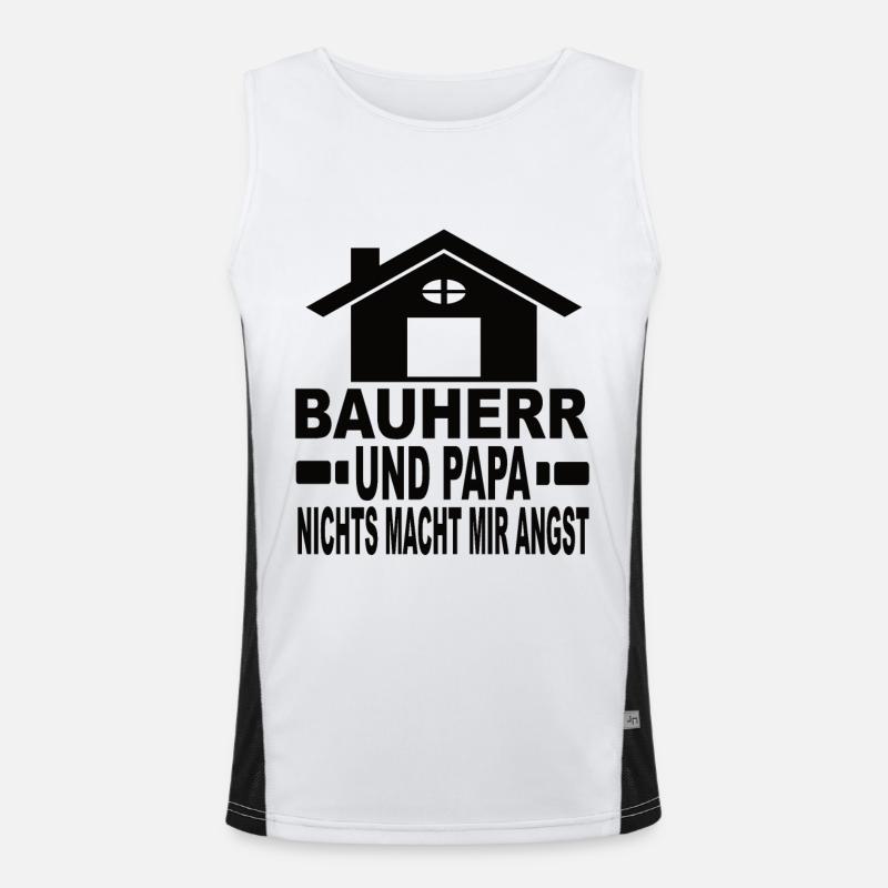 Builder and dad Nothing scares me Men's Functional Contrast Tank Top 