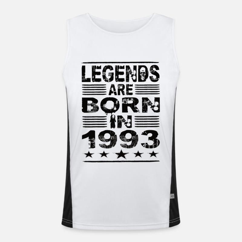 Legenden werden 1993 geboren Funktionelles Kontrast-Tank Top für Männer 