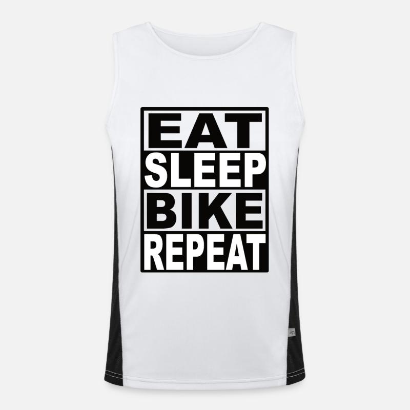 Manger Sleep Bike Répéter Débardeur respirant contrasté Homme 