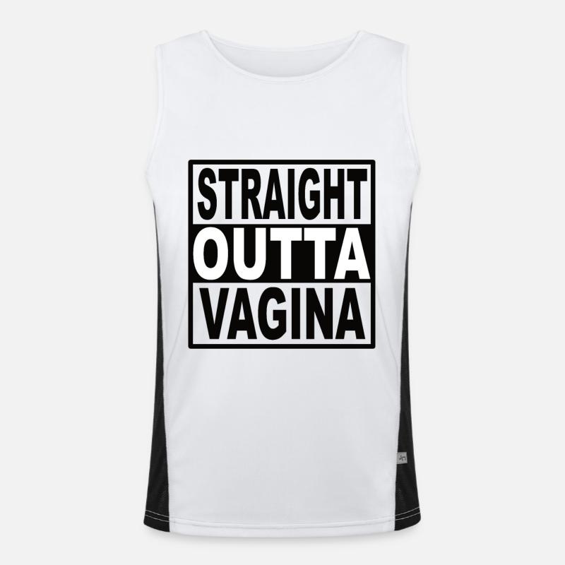 Straigt Outta Vagin Débardeur respirant contrasté Homme 