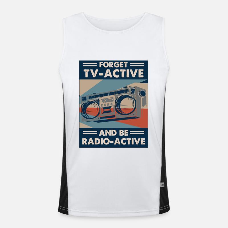 Radio Broadcasting Rundfunk Men's Functional Contrast Tank Top 