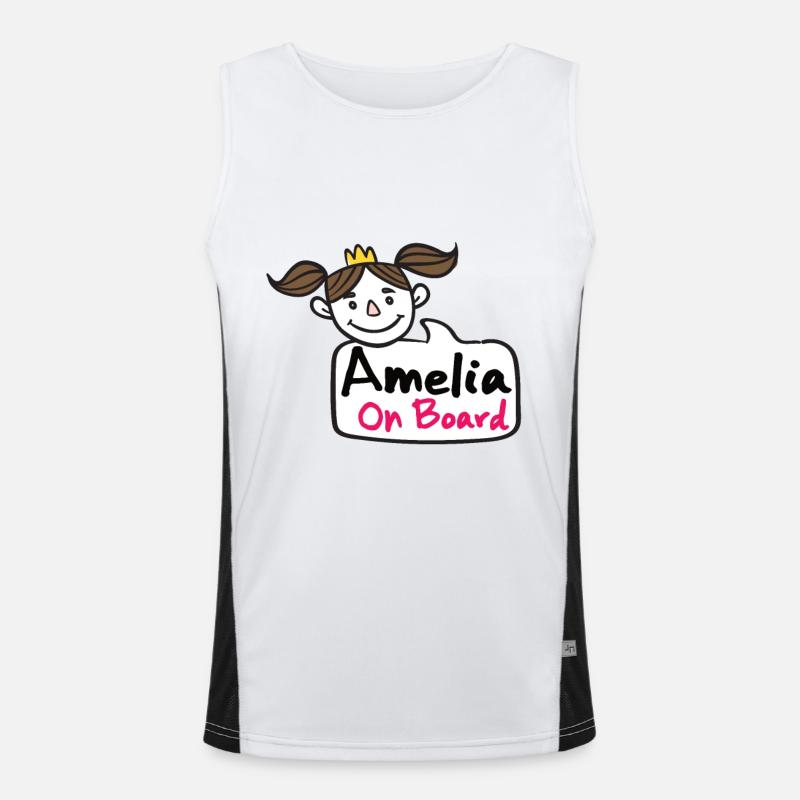 Amelia à bord Débardeur respirant contrasté Homme 