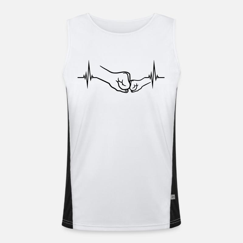 Puls Kind Fäuste Funktionelles Kontrast-Tank Top für Männer 
