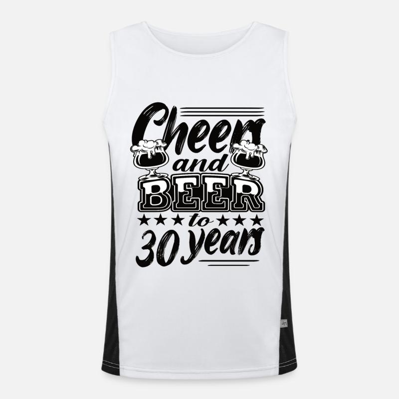 30 Geburtstag Funktionelles Kontrast-Tank Top für Männer 