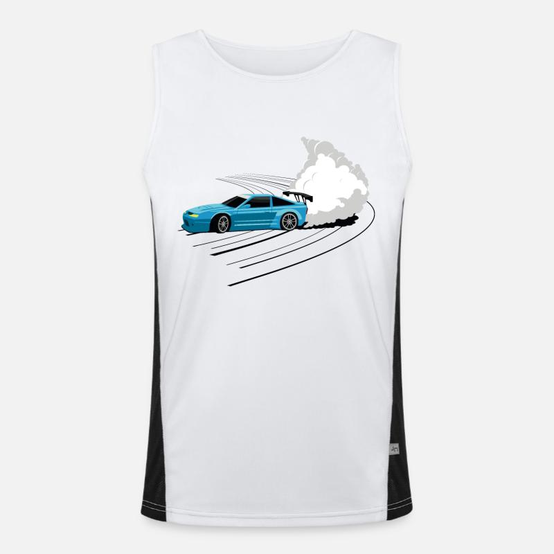 Car drifting Men's Functional Contrast Tank Top 