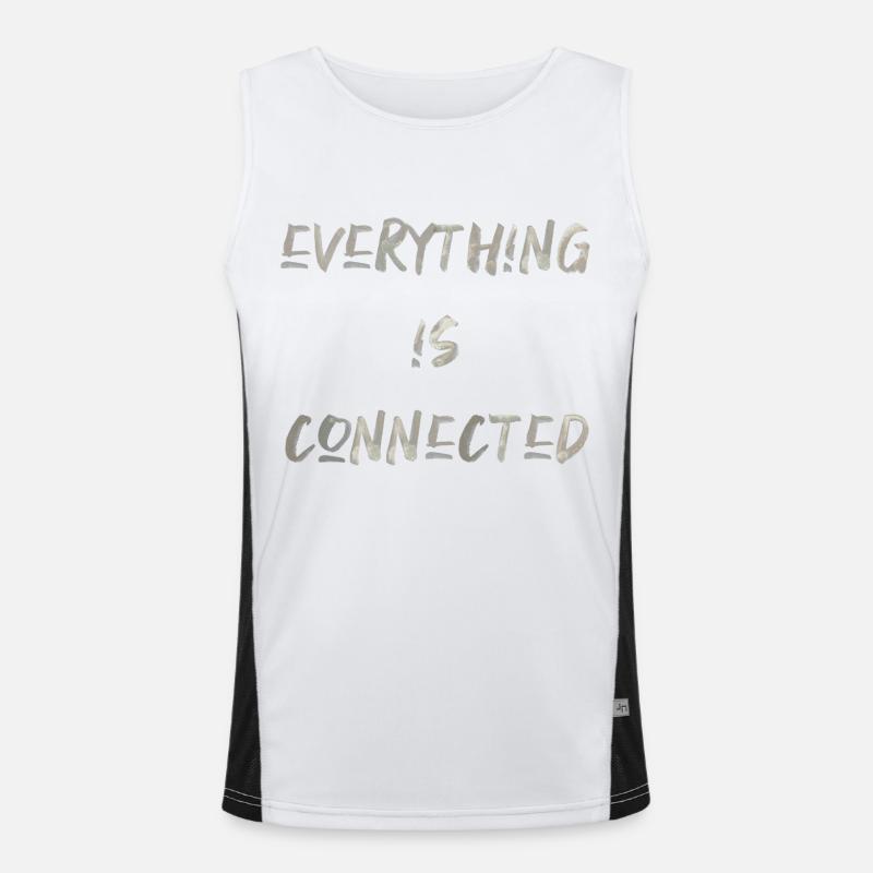 everything is connected love connection relationship Men's Functional Contrast Tank Top 