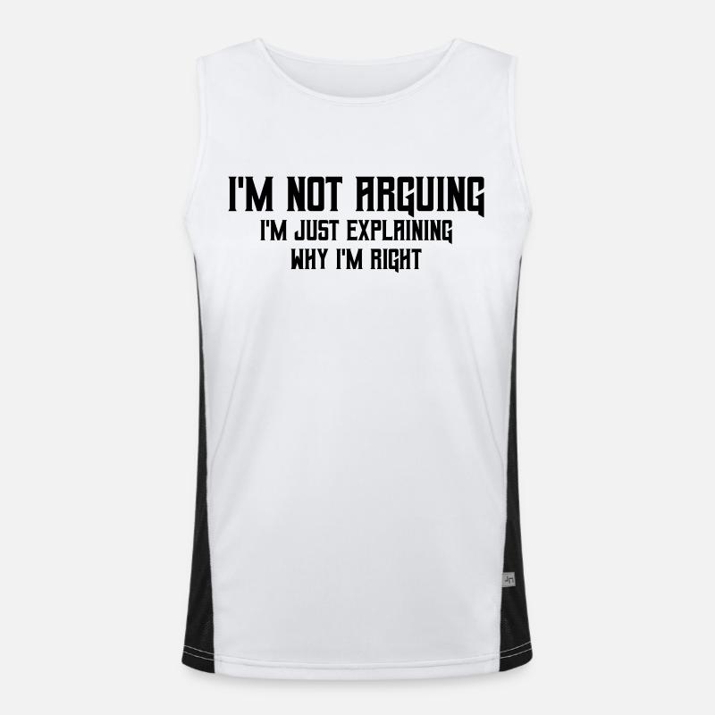 I m not arguing Men's Functional Contrast Tank Top 
