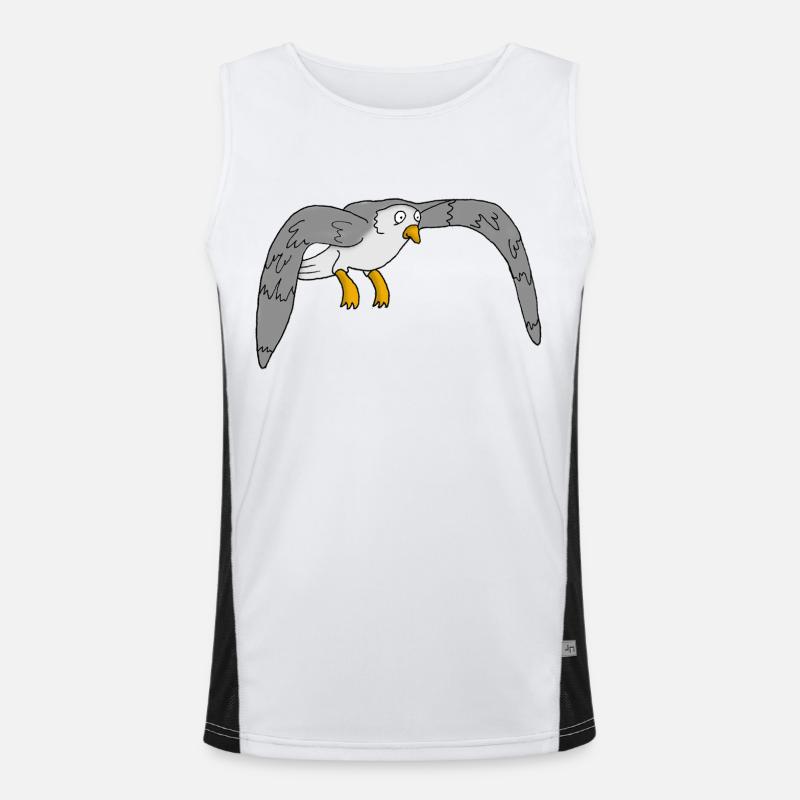Möwe Funktionelles Kontrast-Tank Top für Männer 