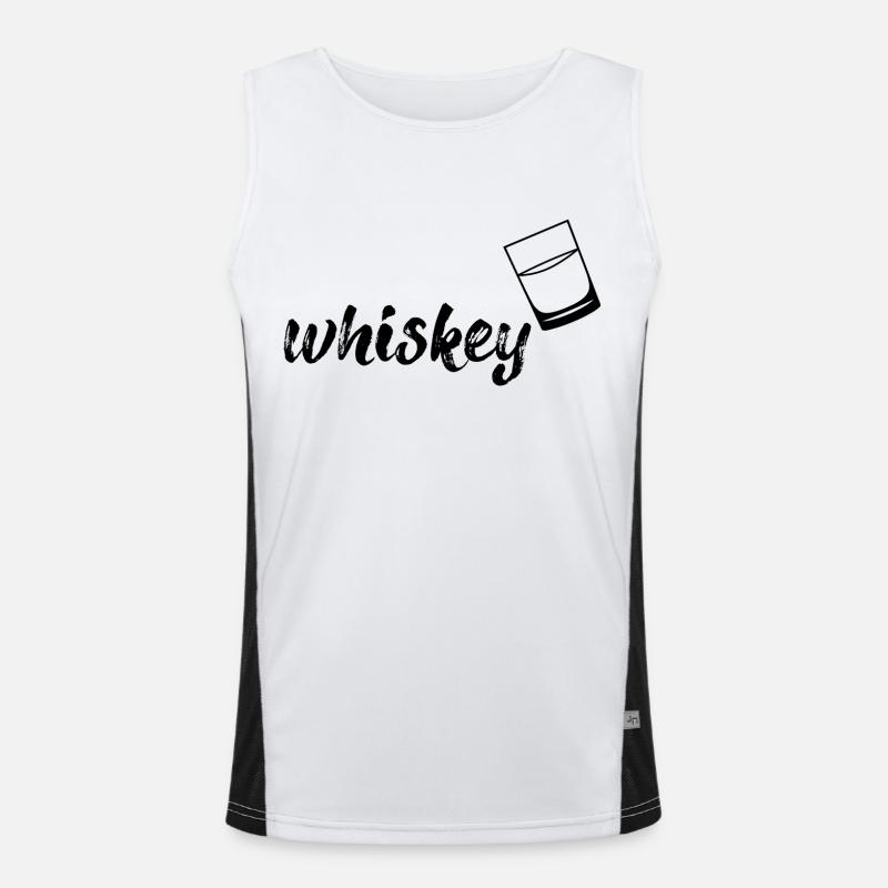 whiskey, schwarz Funktionelles Kontrast-Tank Top für Männer 