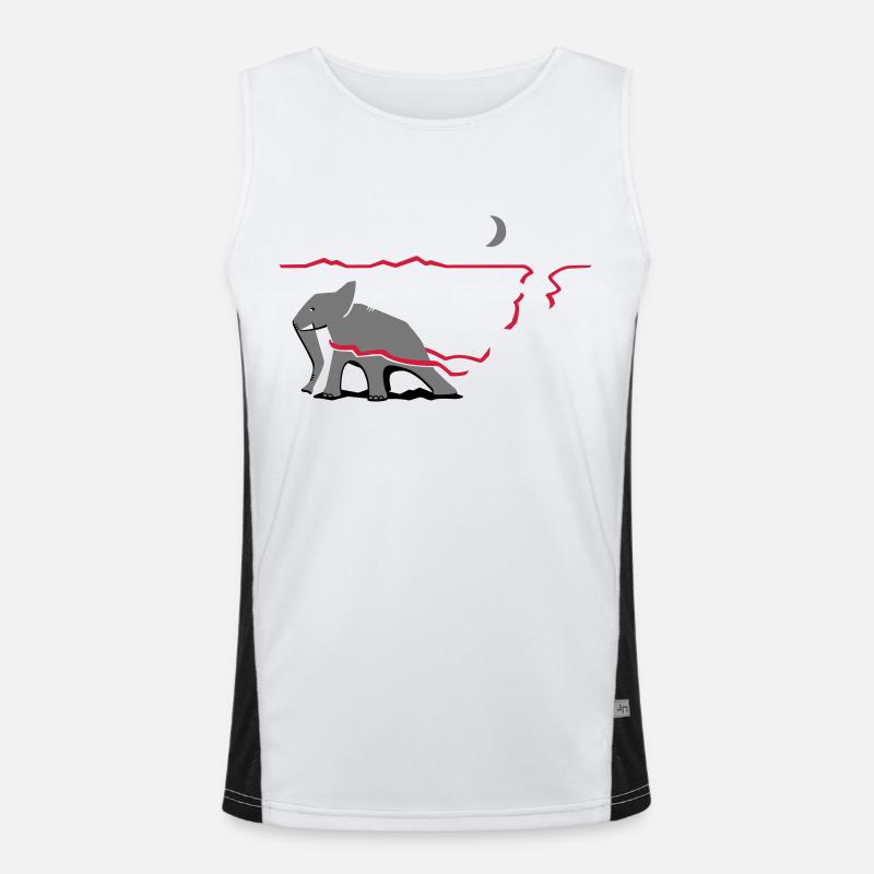 There is still something behind the horizon. Men's Functional Contrast Tank Top 