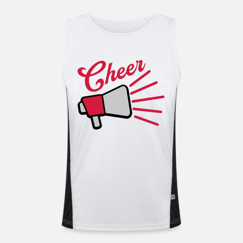 Cheer Megaphone speak symbol Men's Functional Contrast Tank Top 