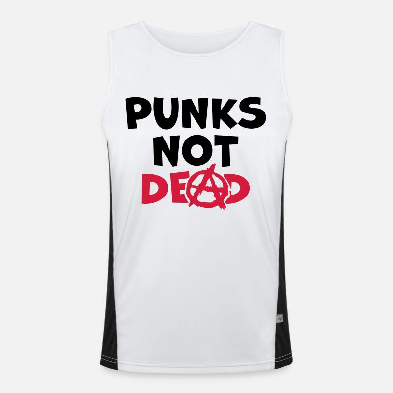 Zitat punks not dead Funktionelles Kontrast-Tank Top für Männer 