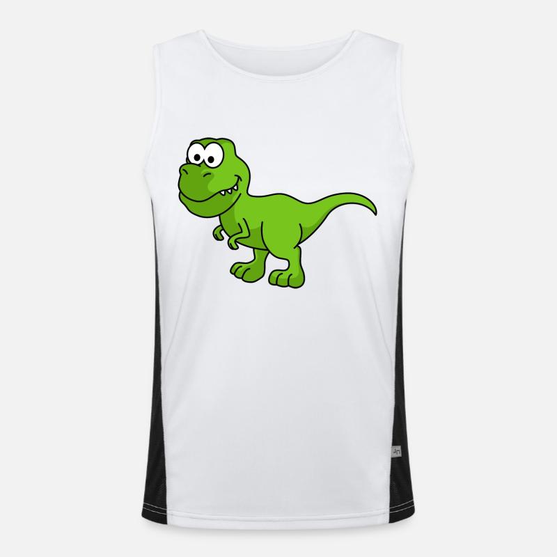 Dinosaurier T-Rex Comic Funktionelles Kontrast-Tank Top für Männer 