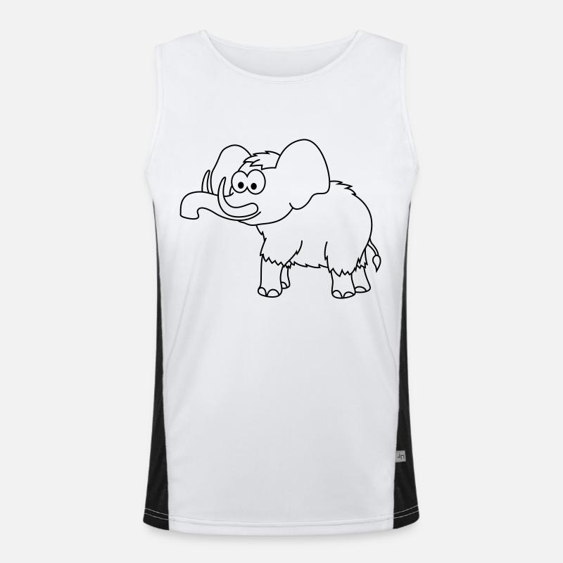 Mammoth Comic Animal - Men's Functional Contrast Tank Top - white/black