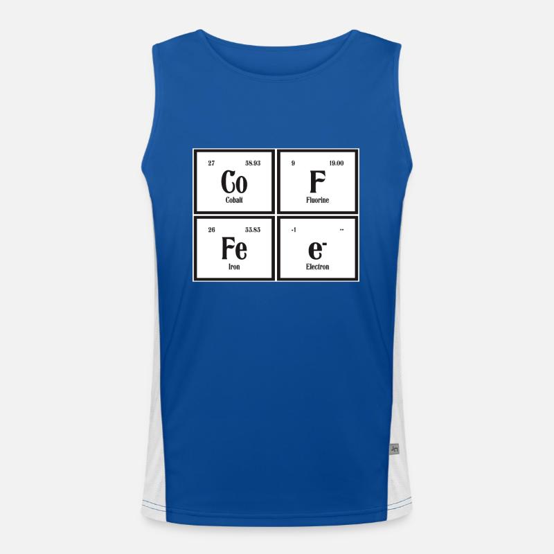Coffee | Periodic Table of Elements Men's Functional Contrast Tank Top 