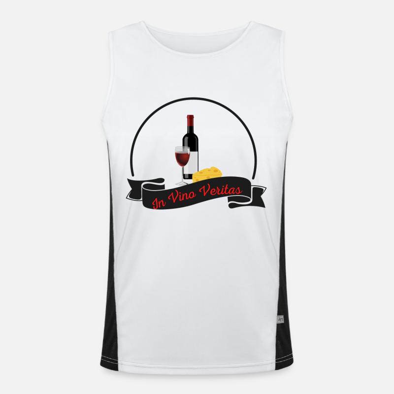 In vino Veritas Funktionelles Kontrast-Tank Top für Männer 