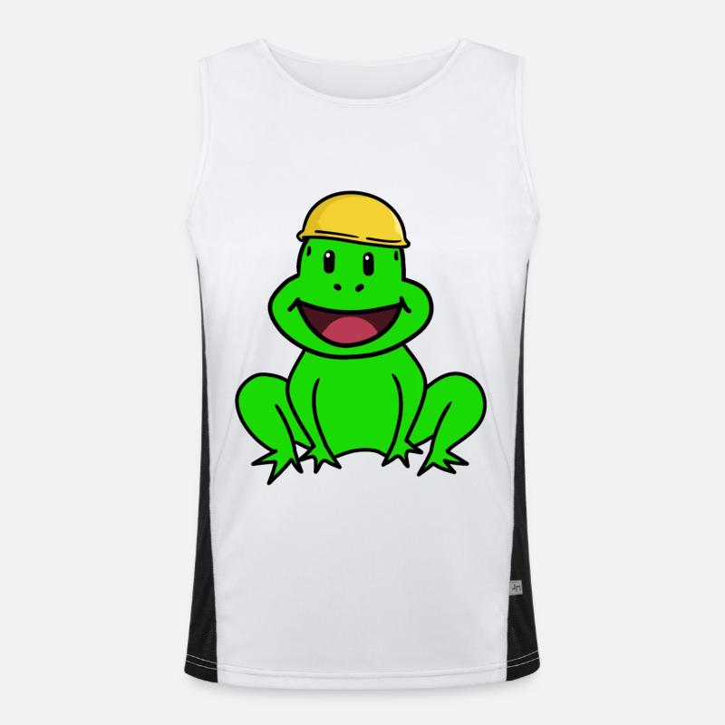 Craftsmen Construction Sites Frog Safety Helmet Chief Toad Men's Functional Contrast Tank Top 