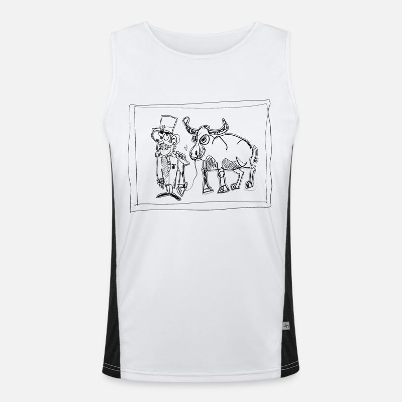 Der Stier Funktionelles Kontrast-Tank Top für Männer 