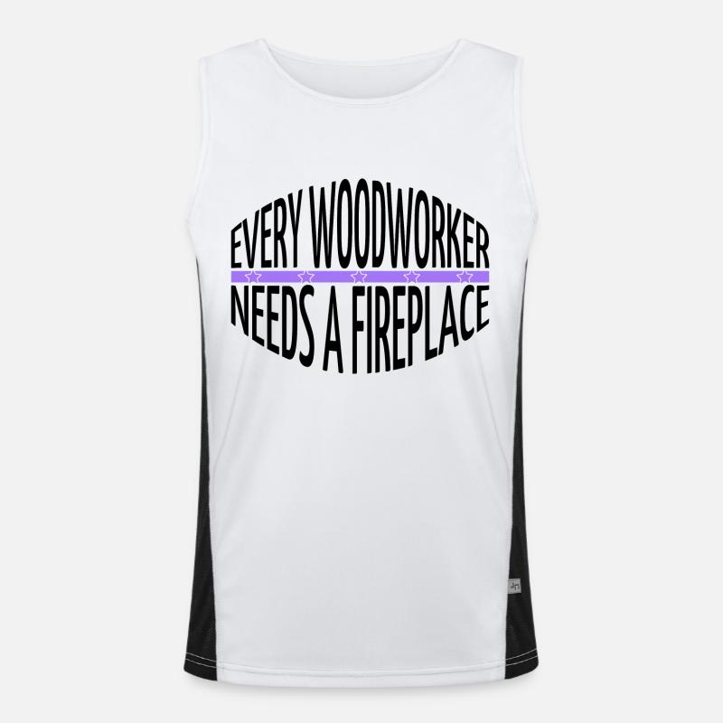 carpenter funny blogger awesome carpenter plumber Men's Functional Contrast Tank Top 