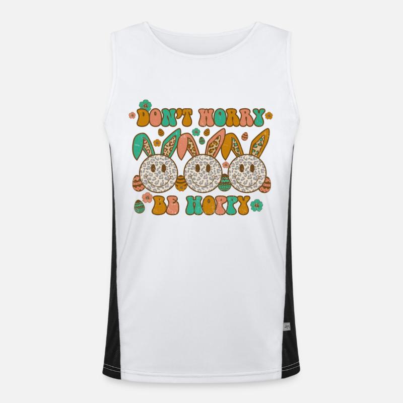 Happy Easter Easter Easter Egg Easter Celebration Easter Men's Functional Contrast Tank Top 
