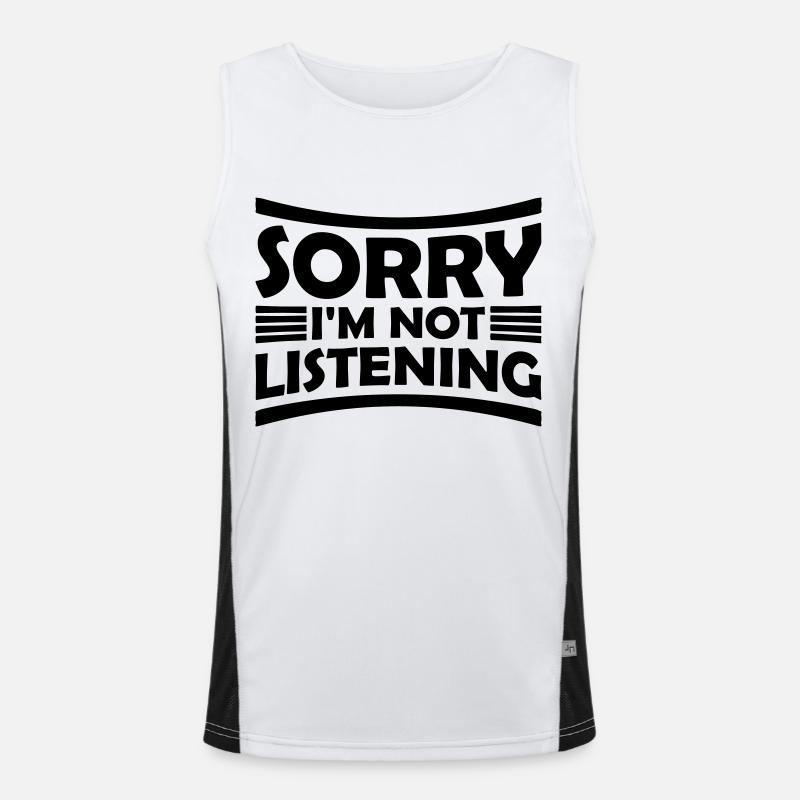 désolé de ne pas écouter Débardeur respirant contrasté Homme 