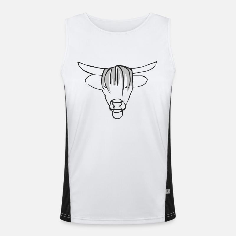 Stier Funktionelles Kontrast-Tank Top für Männer 