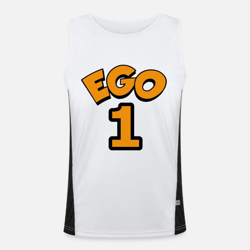 Ego 1 egoistic Nummber eins Funktionelles Kontrast-Tank Top für Männer 