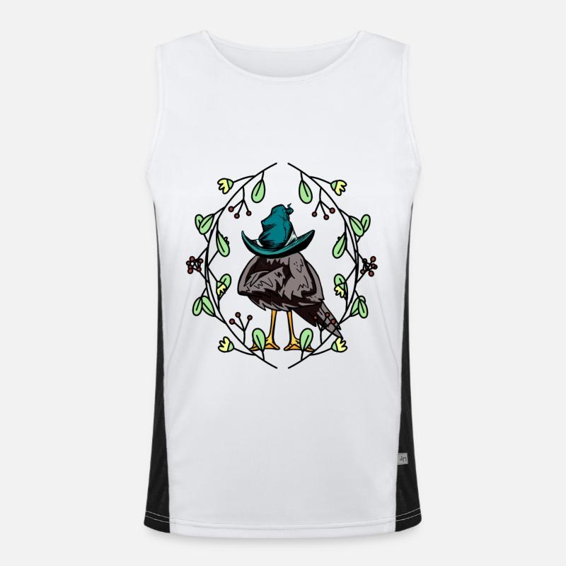 Début du printemps Corbeau Sleepy Hat Spring Débardeur respirant contrasté Homme 