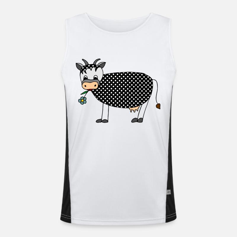 Kuh Funktionelles Kontrast-Tank Top für Männer 