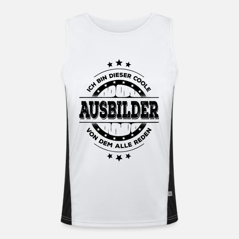 Ausbilder Geburtstag Lustiger Spruch Geschenk Funktionelles Kontrast-Tank Top für Männer 