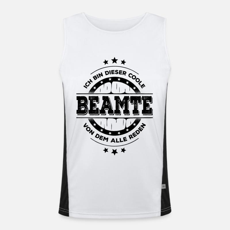 Beamter Geburtstag Öffentlicher Dienst Geschenk Funktionelles Kontrast-Tank Top für Männer 