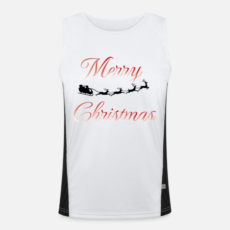 Frohe Feiertage Funktionelles Kontrast-Tank Top für Männer 