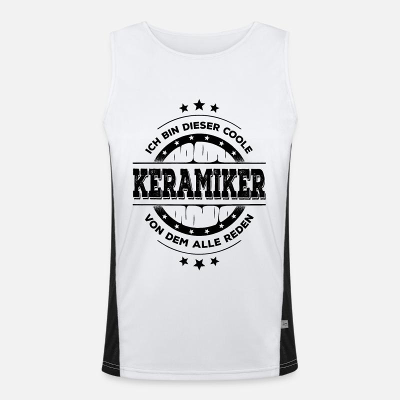 Keramiker Kollegen Geburtstag Handwerker Geschenk Funktionelles Kontrast-Tank Top für Männer 