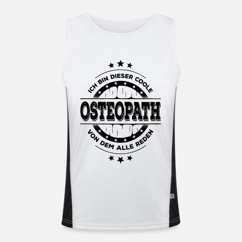 Osteopath Kollegen Geburtstag Osteopathie Geschenk Funktionelles Kontrast-Tank Top für Männer 