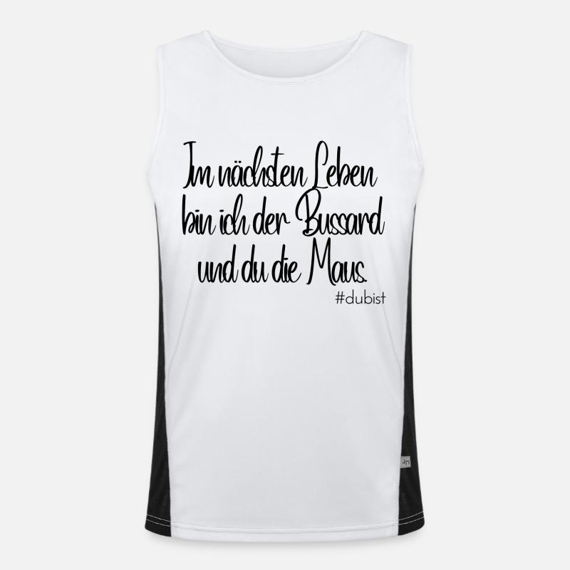 Ich bin der Bussard Funktionelles Kontrast-Tank Top für Männer 