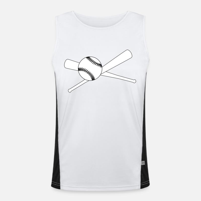 Baseball et 2 battes Débardeur respirant contrasté Homme 