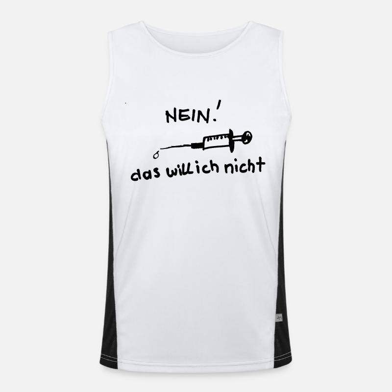 Impfung, nein danke Funktionelles Kontrast-Tank Top für Männer 