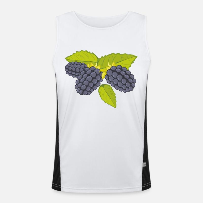 Brombeere Funktionelles Kontrast-Tank Top für Männer 