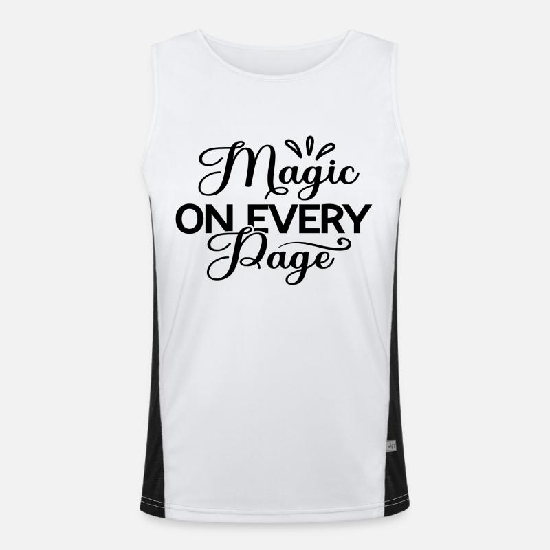 Magic On Every Page Men's Functional Contrast Tank Top 