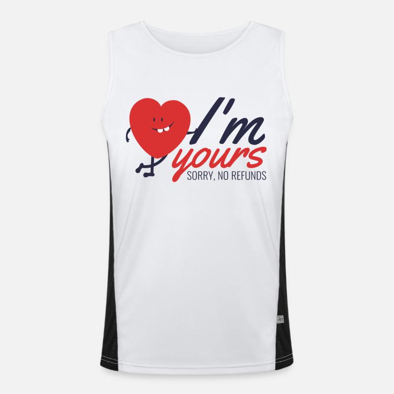 i am yours - ich gehöre dir Funktionelles Kontrast-Tank Top für Männer 
