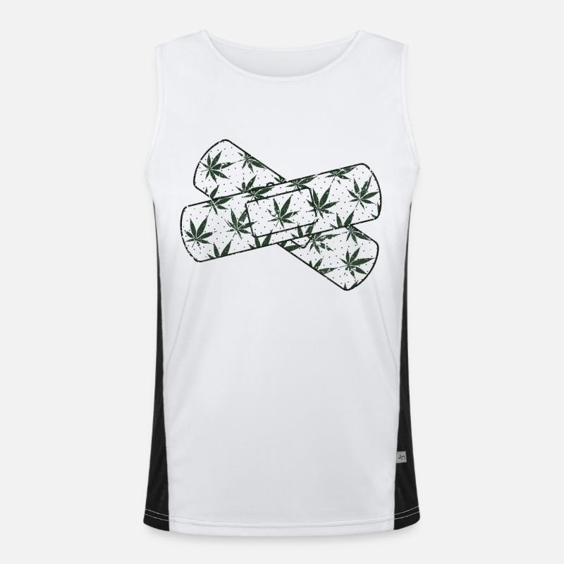 Hanf Funktionelles Kontrast-Tank Top für Männer 