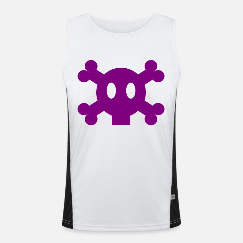 skull and bones Men's Functional Contrast Tank Top 