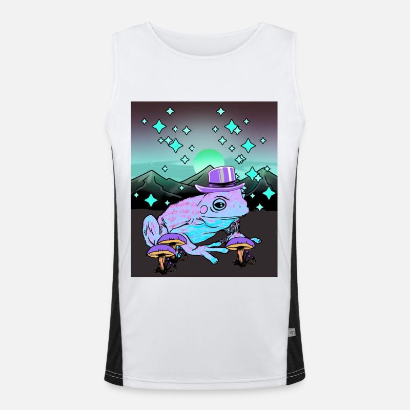 Magic Frog Frogs Toad Amphibian Occult Men's Functional Contrast Tank Top 