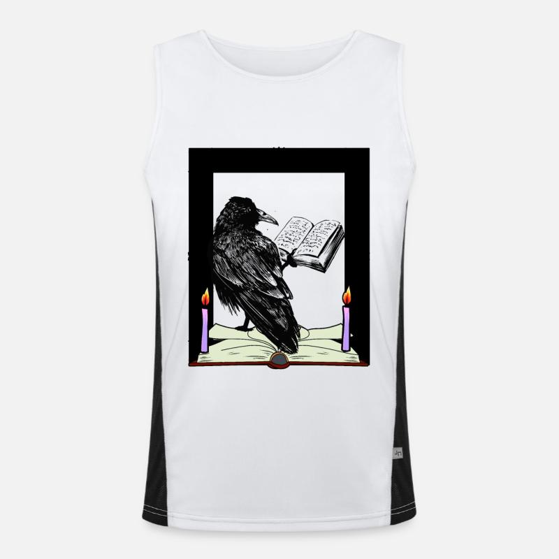 Raven Book Books Scholarly Learning Studying University Men's Functional Contrast Tank Top 