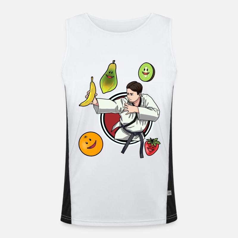 Self-Defense Vitamins Fruit Judo Fruit Victory Men's Functional Contrast Tank Top 